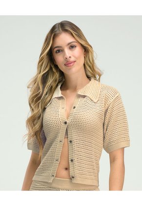 Camisa Tejida Manga Corta Natural ST Even 99857