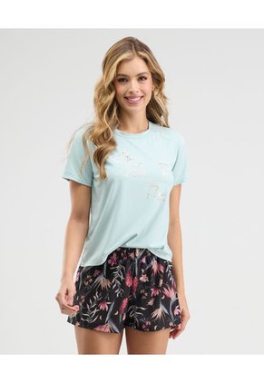 Pijama De Short Manga Corta Est Sinfonia Botanica ST Even 18584