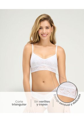 Bralette Triangular Sin Varillas Blanco ST Even 49546