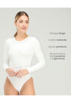 Body Manga Larga Cuello Redondo Ivory ST Even 49508