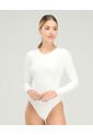 Body Manga Larga Cuello Redondo Ivory ST Even 49508 de St Even