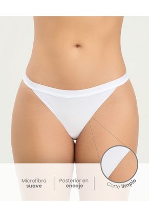 Panty Cachetero Encaje Posterior Blanco ST Even 49462