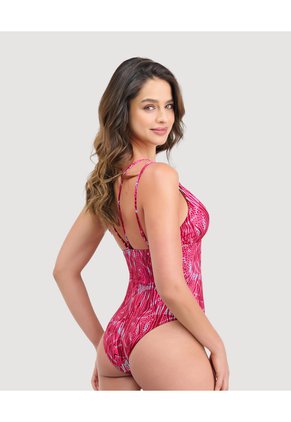 Vestido De Baño Entero | Escote En V | Control Suave De Abdomen
