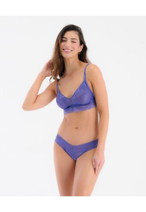 Bralette Triangular En Encaje Elástico En Base Iris Bloom ST Even 49256