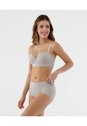 Brasier Realce Natural Sin Arcos Copa Interna Cargaderas Graduables Gris Perla ST Even 47080