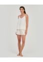 Pijama De Short Con Blusa De Tiras Ajustables Ivory ST Even 18634 de St Even