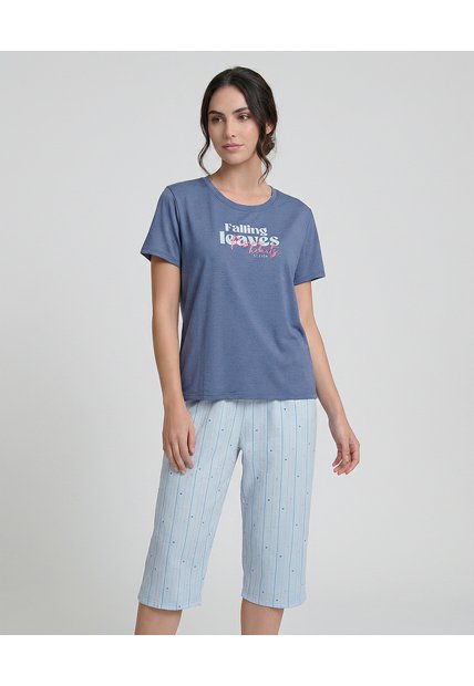 Pijama Pantalón Capri | Camiseta Manga Corta