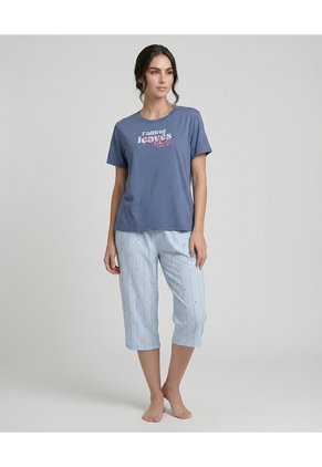 Pijama Pantalón Capri | Camiseta Manga Corta