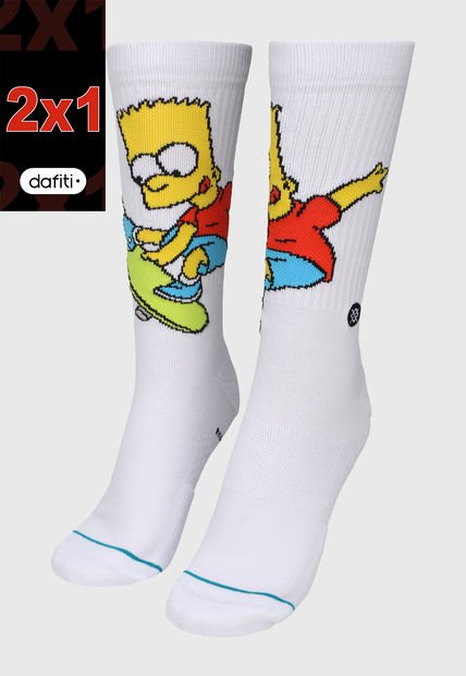 Medias  Blanco Multicolor Stance