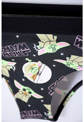 Pack X2 Panties De Mandalorian Estampado Negro Para Mujer S