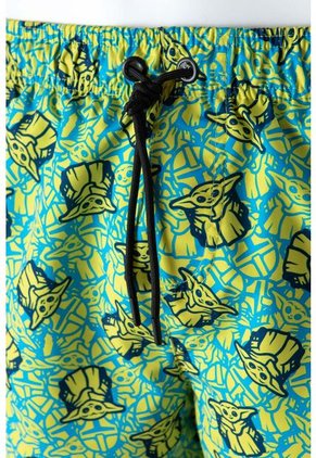 Pantaloneta De Baño De Mandalorian Con Resorte Verde Para Hombre M