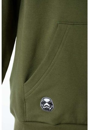 Buzo De Star Wars Cerrado Verde Militar Para Hombre XS