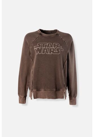 Buzo De Star Wars Cerrado Cafe Para Mujer L Star Wars