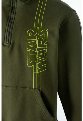 Buzo De Star Wars Cerrado Verde Militar Para Hombre M