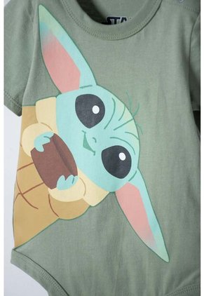 Body De Mandalorian Manga Corta Verde Para Bebé Niño 3-6