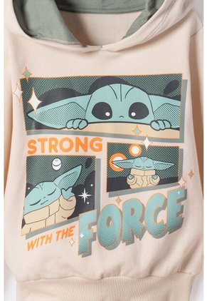 Buzo De Mandalorian Con Capucha Almendra Para Niño 2T A 6T 2T
