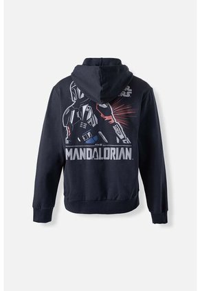 Buzo De Mandalorian Gris Grafito Abierto Para Hombre XL