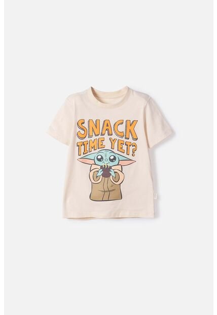 Camiseta De Mandalorian Manga Corta Almendra Para Niño 2T A 6T 4T