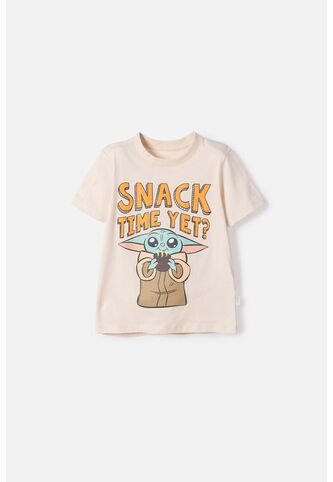 Camiseta De Mandalorian Manga Corta Almendra Para Niño 2T A 6T 2T Star Wars