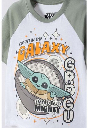 Camiseta De Mandalorian Manga Corta Multicolor Para Niño 2T A 6T 4T