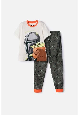 Pijama De Mandalorian Pantalón Largo Multicolor Para Niño 6 Star Wars