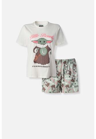 Pijama De Mandalorian Con Pantalon Corto Para Mujer XS Star Wars