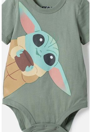 Body De Mandalorian Manga Corta Verde Para Bebé Niño 12-18