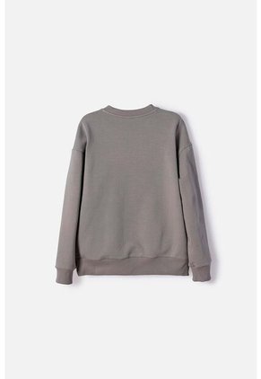 Buzo De Mandalorian Cerrado Gris Para Niño