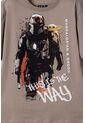 Camiseta De Mandalorian Manga Corta Verde Para Niño de Star Wars