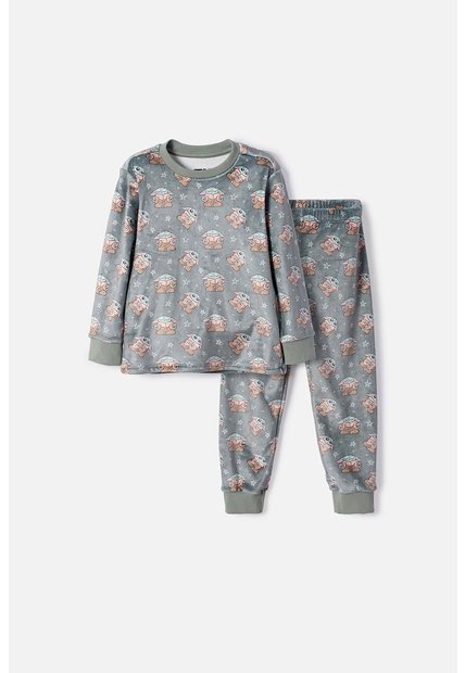 Pijama De Mandalorian Pantalón Largo Multicolor Para Niño 2T A 6T 3T