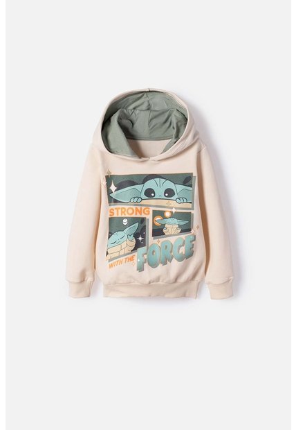 Buzo De Mandalorian Con Capucha Almendra Para Niño 2T A 6T 3T