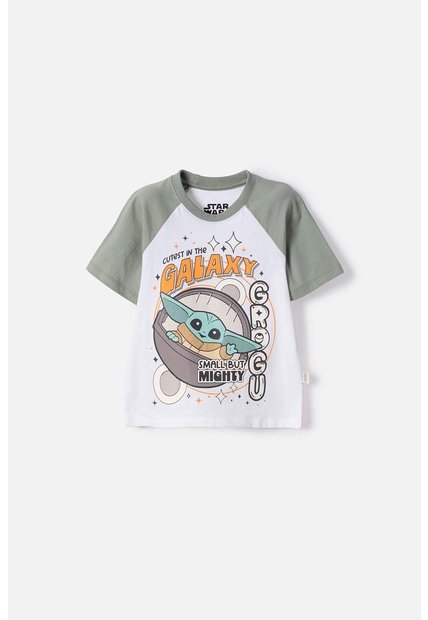Camiseta De Mandalorian Manga Corta Multicolor Para Niño 2T A 6T 3T