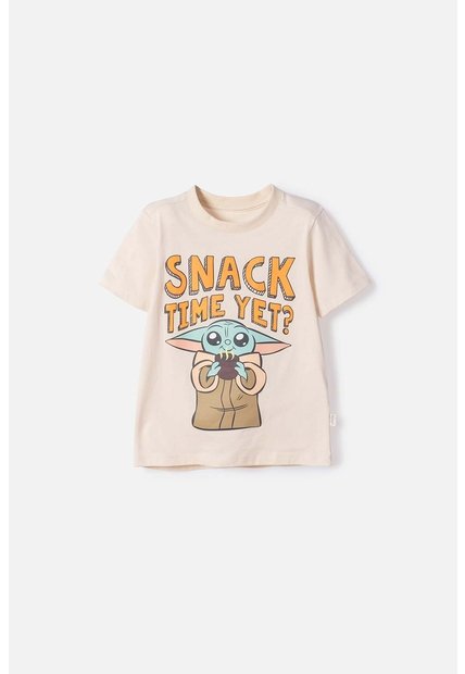 Camiseta De Mandalorian Manga Corta Almendra Para Niño 2T A 6T 3T