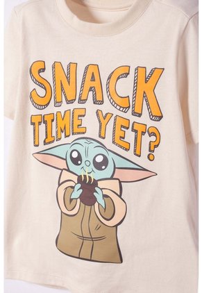 Camiseta De Mandalorian Manga Corta Almendra Para Niño 2T A 6T 3T