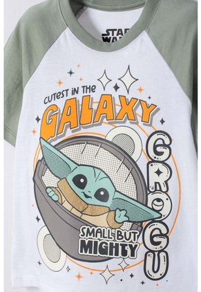 Camiseta De Mandalorian Manga Corta Multicolor Para Niño 2T A 6T 3T
