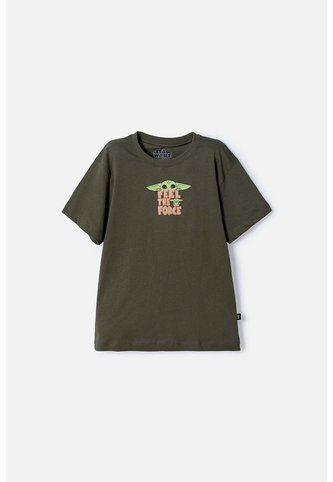 Camiseta De Mandalorian Manga Corta Verde Para Niño 14 Star Wars
