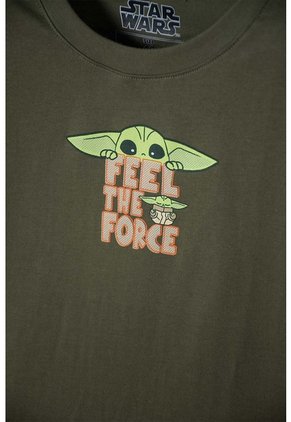 Camiseta De Mandalorian Manga Corta Verde Para Niño 14