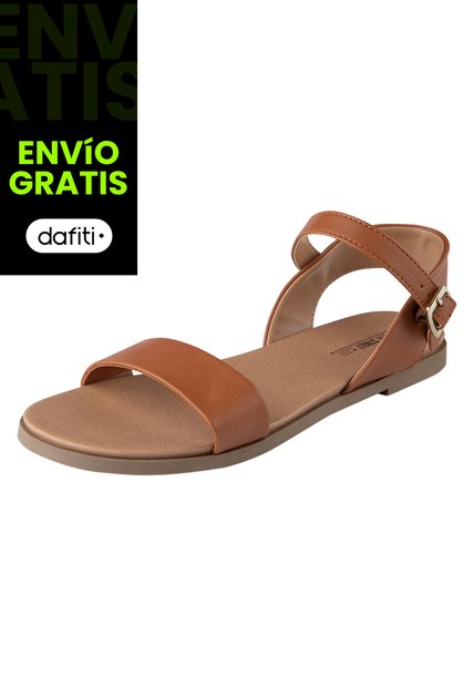 Sandalias Planas Pat Para Mujer Cogñac State Street 198542 Payless