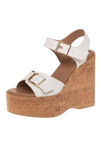 Sandalias Skilly Con Taco Tipo Cuña Para Mujer Blanco State Street 211606 State Street