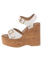 Sandalias Skilly Con Taco Tipo Cuña Para Mujer Blanco State Street 211606 de State Street