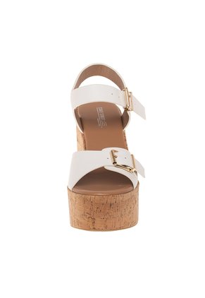 Sandalias Skilly Con Taco Tipo Cuña Para Mujer Blanco State Street 211606