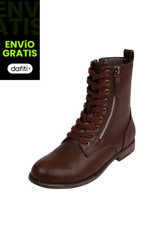 Botines Con Cordones Danielle Para Mujer Café Medio State Street 199555 Payless State Street