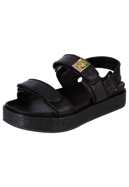 Sandalias Planas Zeal Para Mujer Negro State Street 200874 Payless