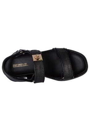 Sandalias Planas Zeal Para Mujer Negro State Street 200874 Payless