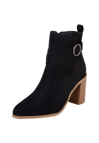 Botines Con Tacón Para Mujer Negro State Street 200069 Payless State Street