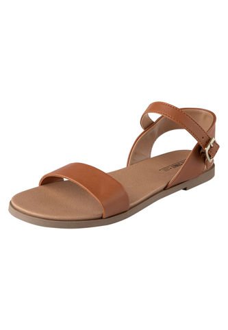 Sandalias Planas Pat Para Mujer Cogñac State Street 198542 Payless State Street