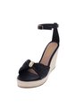 Sandalias Belem Con Taco Tipo Cuña Para Mujer Negro State Street 211279 de State Street