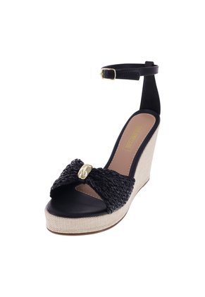 Sandalias Belem Con Taco Tipo Cuña Para Mujer Negro State Street 211279