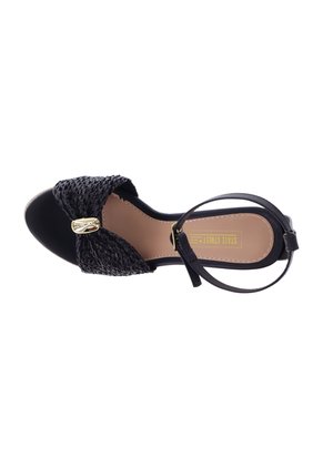 Sandalias Belem Con Taco Tipo Cuña Para Mujer Negro State Street 211279
