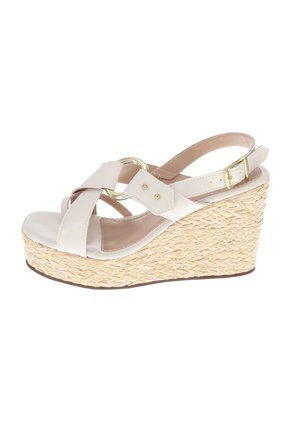 Sandalias Brasilia Con Taco Tipo Cuña Para Mujer Blanco State Street 211263